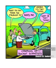 Carpool of rocket scientists.